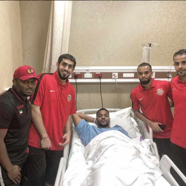 Shabab Alahli handball player Abdullah Ahmad Al Baloushi underwent a successful knee surgery