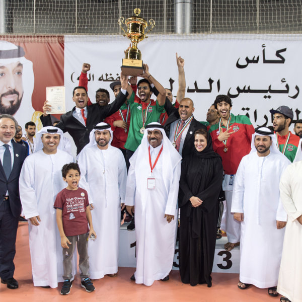 Shabab Al-Ahli Dubai won the title of the President Cup of Karate