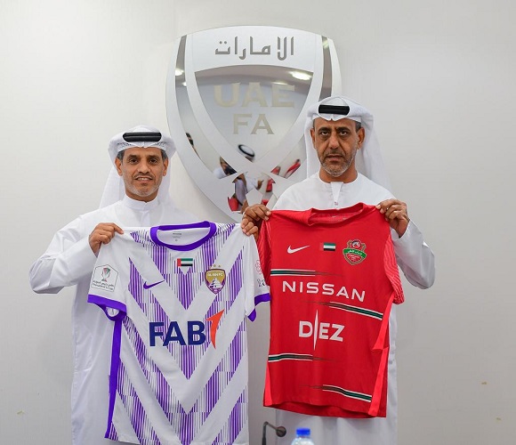 Shabab Alahli with red kit against Al-Ain in the President’s Cup quarterfinals